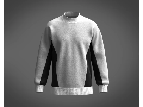 Szara bluza męska Model 3D