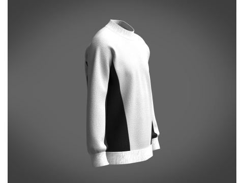 Men Gray Sweatshirt 3D Model
