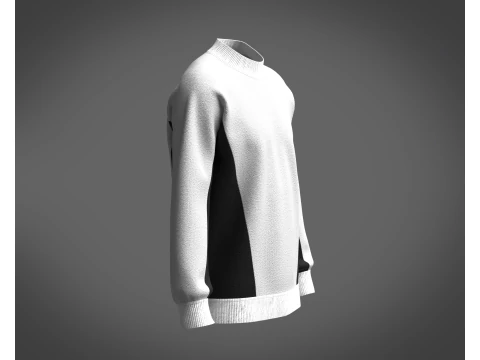 Men Gray Sweatshirt 3D Model