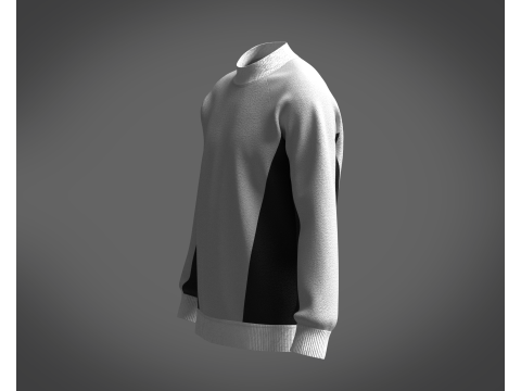 Men Gray Sweatshirt 3D Model
