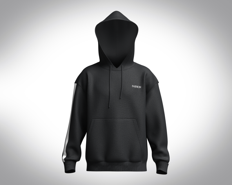 Men Black Hoodie 3D Модель .c4d .max .obj .3ds .fbx .stl .blend 