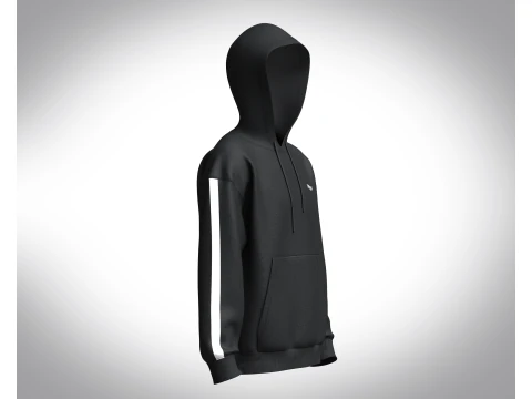 Men Black Hoodie 3D Model