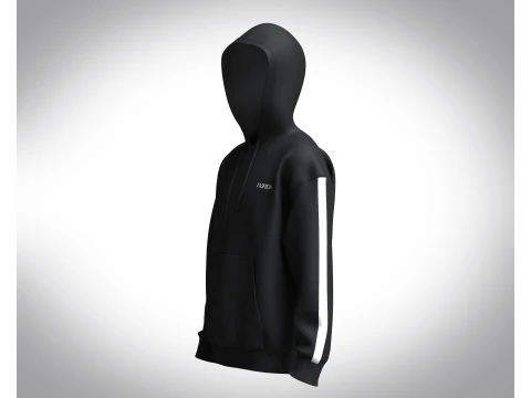 Men Black Hoodie 3D Model