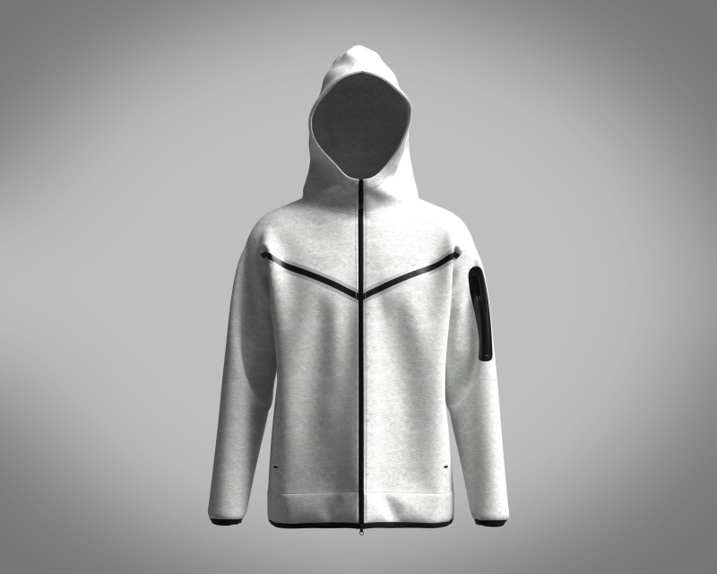 Men Hoodie - Ash 3D 모델 .c4d .max .obj .3ds .fbx .stl .blend 