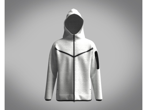 Men Hoodie - Ash 3D Model