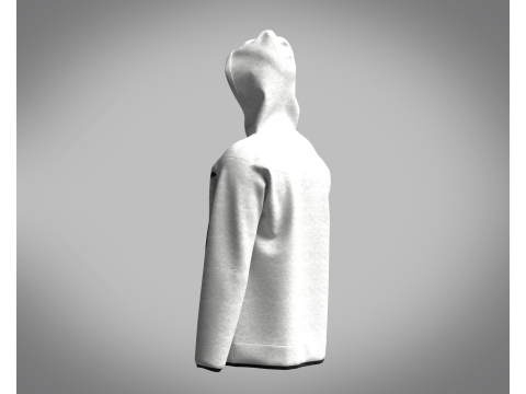 Men Hoodie - Ash 3D 모델