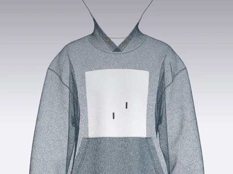 Men Hoodie - Republic 3D Model