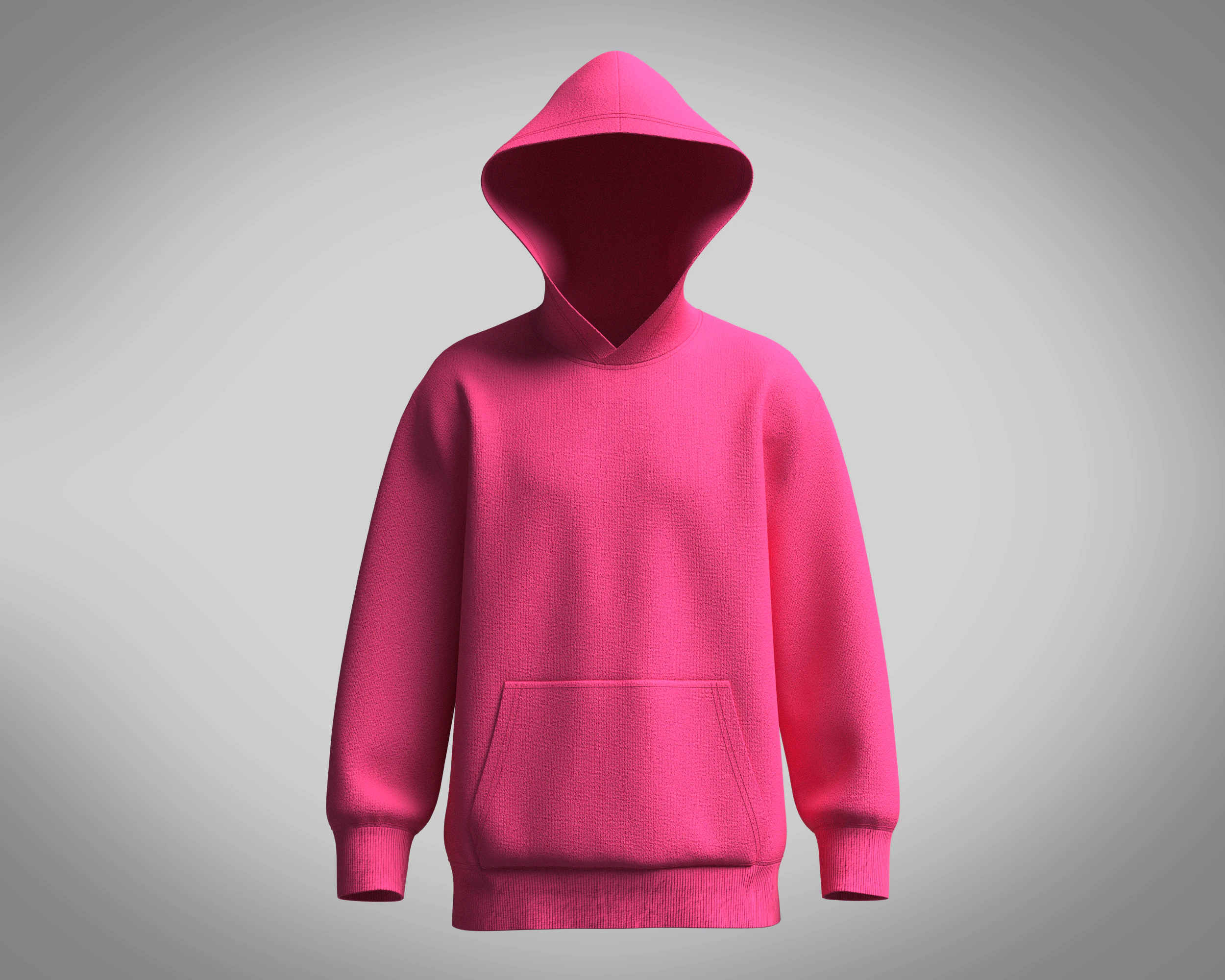 Men Hoodie - PINK 3D Model .c4d .max .obj .3ds .fbx .stl .blend 