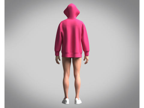 Men Hoodie - PINK Modèle 3D