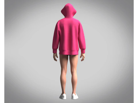 Men Hoodie - PINK 3D Model