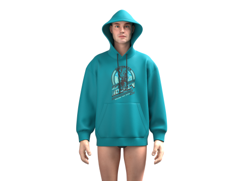 Men Hoodie - Hockey 3Dモデル