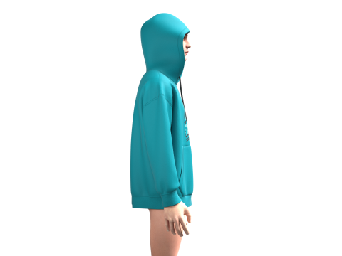 Men Hoodie - Hockey 3Dモデル