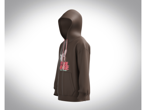 Men Hoodie - Future Vintage Modèle 3D