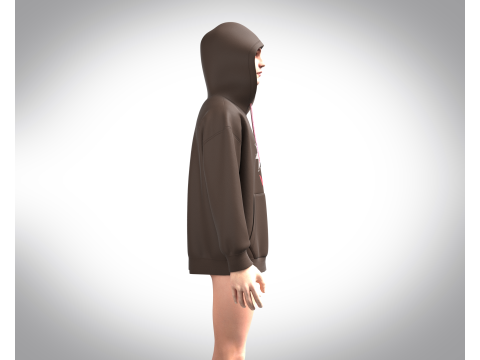 Men Hoodie - Future Vintage Modèle 3D