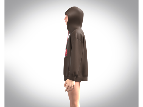Men Hoodie - Future Vintage Modèle 3D