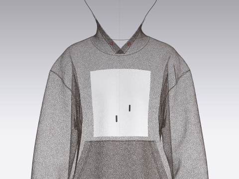 Men Hoodie - Future Vintage Modèle 3D
