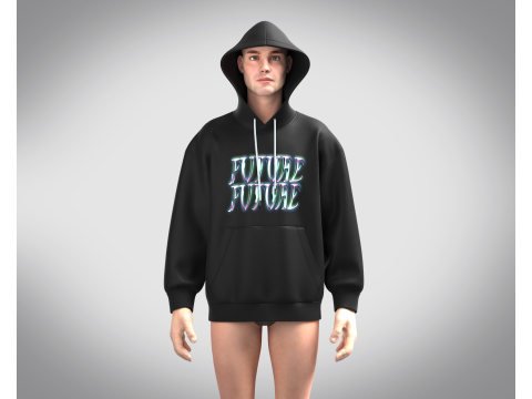 Men Hoodie - Future 3D 模型
