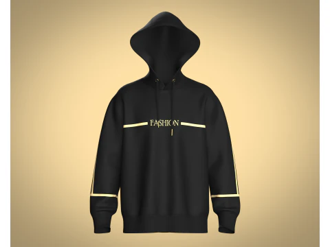 Чоловіча толстовка - чорно-золота 3D Модель