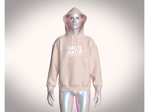 Men Hoodie - Waste Water Modèle 3D
