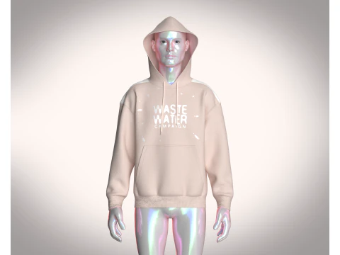 Men Hoodie - Waste Water 3D Model