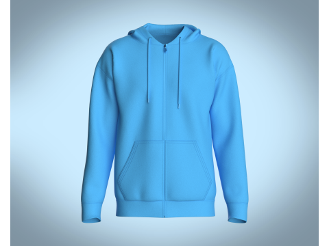 Men Hoodie - Single Color Modelo 3D