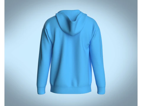 Men Hoodie - Single Color 3D Model