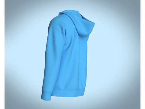 Men Hoodie - Single Color 3D Model