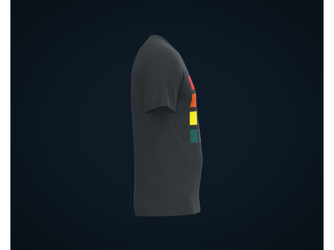 Men Navy Blue T-Shirt 3D Model