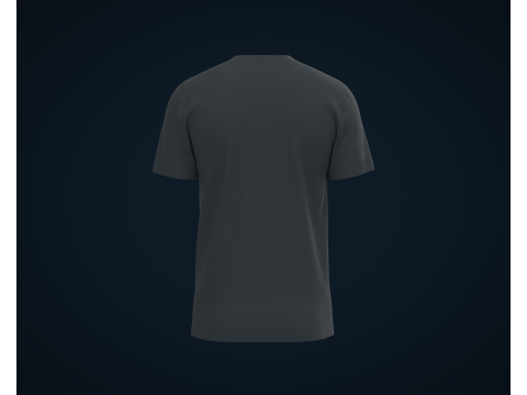 Men Navy Blue T-Shirt 3D Model