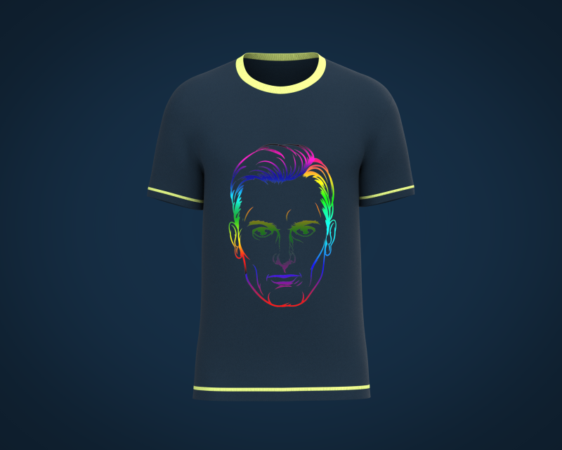 Men Nautilus T-Shirt 3D Модель .c4d .max .obj .3ds .fbx .stl .blend