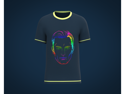 Men Nautilus T-Shirt Modelo 3D