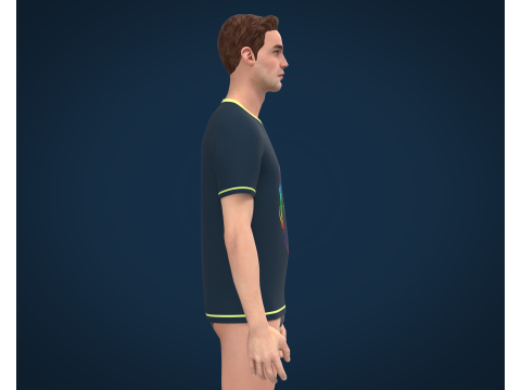 Men Nautilus T-Shirt 3D Модель