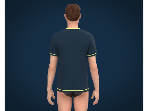 Men Nautilus T-Shirt 3D Модель