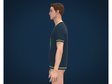 Men Nautilus T-Shirt 3D Модель