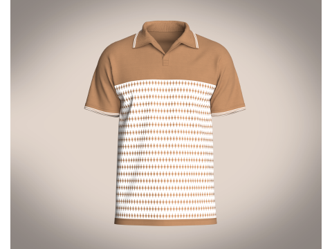 Men Open Collar - Polo 3D Model