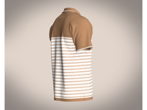 Men Open Collar - Polo 3D Model