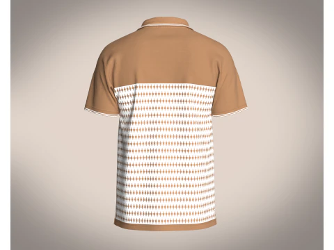 Gola Aberta Masculina - Polo Modelo 3D