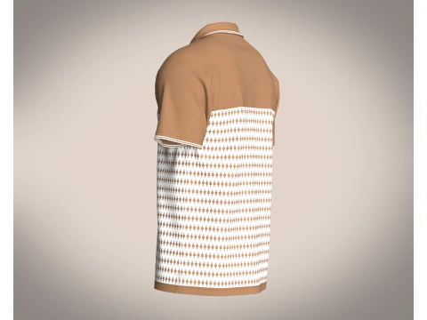 Gola Aberta Masculina - Polo Modelo 3D