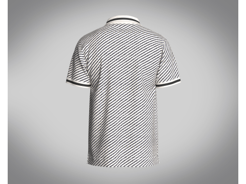 MENS OPEN COLLAR POLO SHIRT 3D मॉडल
