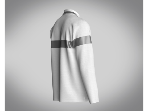 Men Long Sleeve Polo 3D 모델