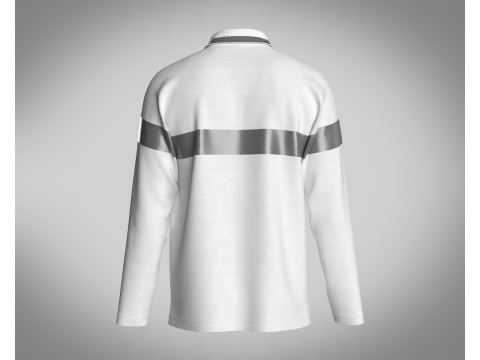 Men Long Sleeve Polo 3D 모델