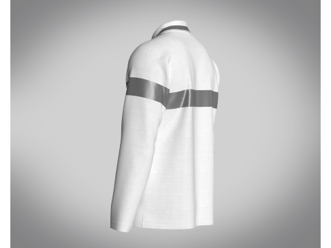 Men Long Sleeve Polo 3D 모델