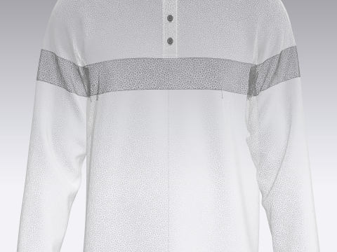 Men Long Sleeve Polo 3D 모델