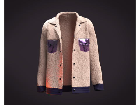 Men Jacket - Sherpa 3D Model