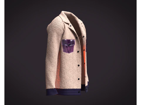 Men Jacket - Sherpa 3D Model