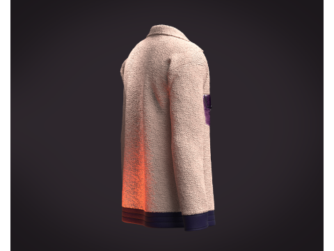 Men Jacket - Sherpa 3Dモデル