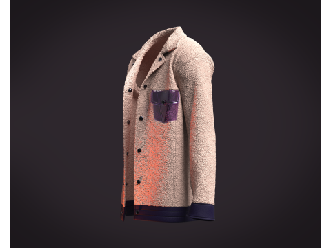 Men Jacket - Sherpa 3Dモデル