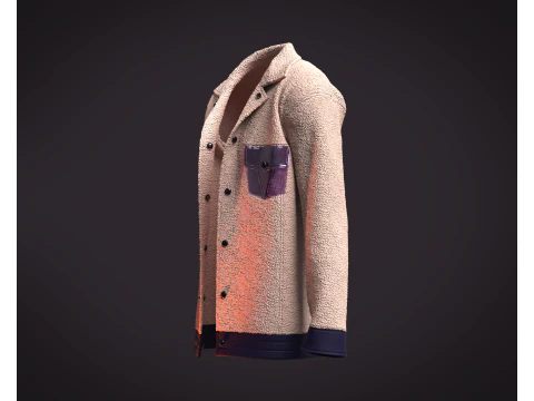 Men Jacket - Sherpa 3D Model