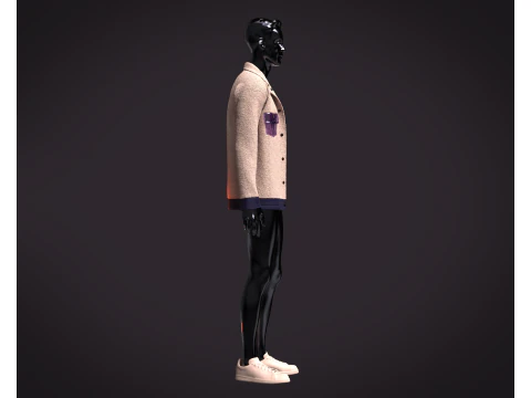 Men Jacket - Sherpa 3D Model