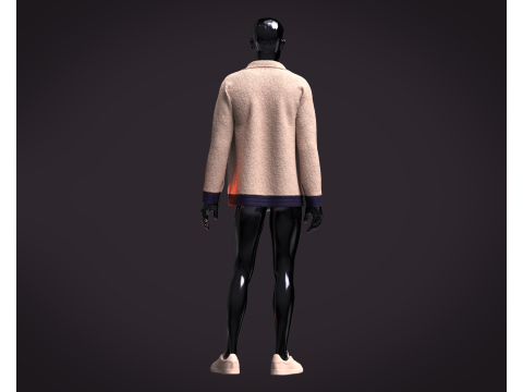 Men Jacket - Sherpa 3Dモデル